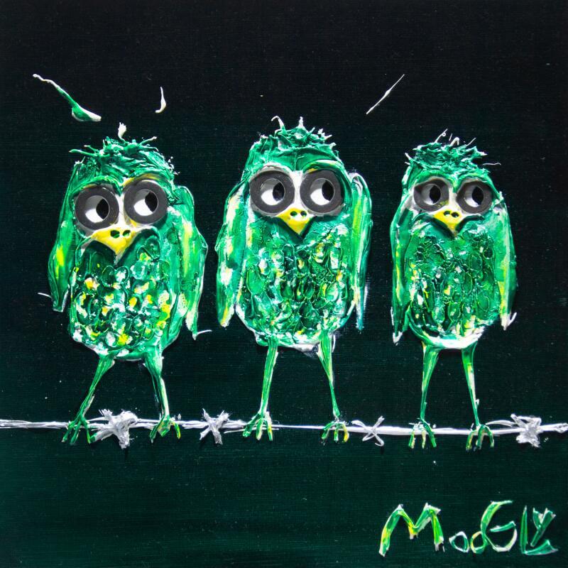 Peinture Aguichus par Moogly | Tableau Art Singulier Animaux Acrylique Résine Pigments