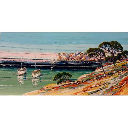 Painting cap Morgiou, Marseille by Corbière Liisa | Painting Figurative Oil Landscapes