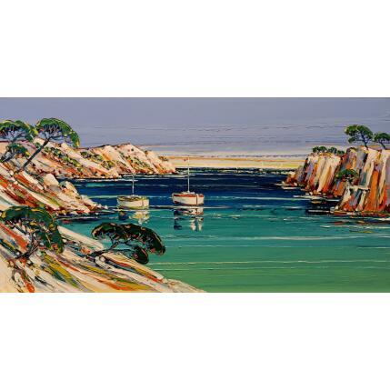 Painting Calanque, Marseille by Corbière Liisa | Painting Figurative Oil Landscapes