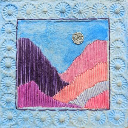 Painting Purple Silence by Vazquez Laila | Painting Figurative Paper, Watercolor Landscapes