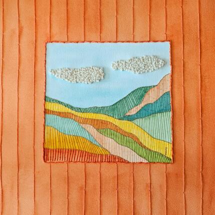 Painting Layers of earth by Vazquez Laila | Painting Figurative Textile, Watercolor Landscapes