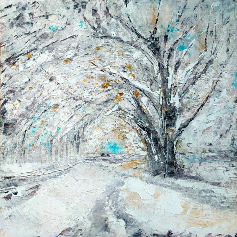 Pintura Neige por Levesque Emmanuelle | Pintura Aceite