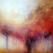 Peinture Les arbres rouges par Levesque Emmanuelle | Tableau Huile