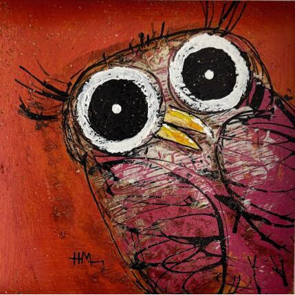 Peinture Coucou par Maury Hervé | Tableau Art Singulier Acrylique, Encre Animaux