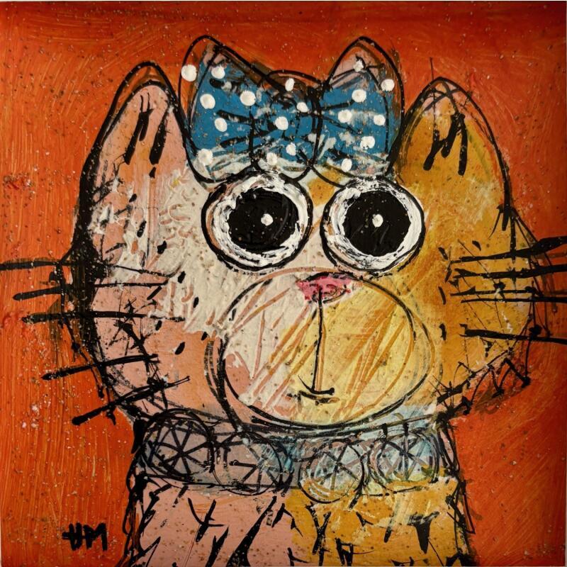 Painting Princesse by Maury Hervé | Painting Raw art Animals Acrylic Ink