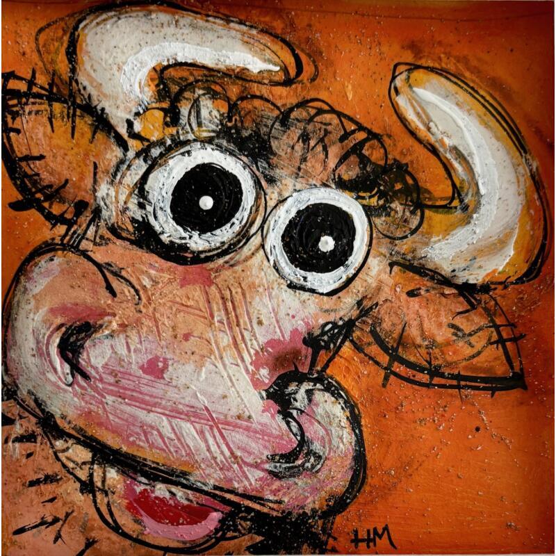 Painting Hello! by Maury Hervé | Painting Raw art Animals Acrylic Ink