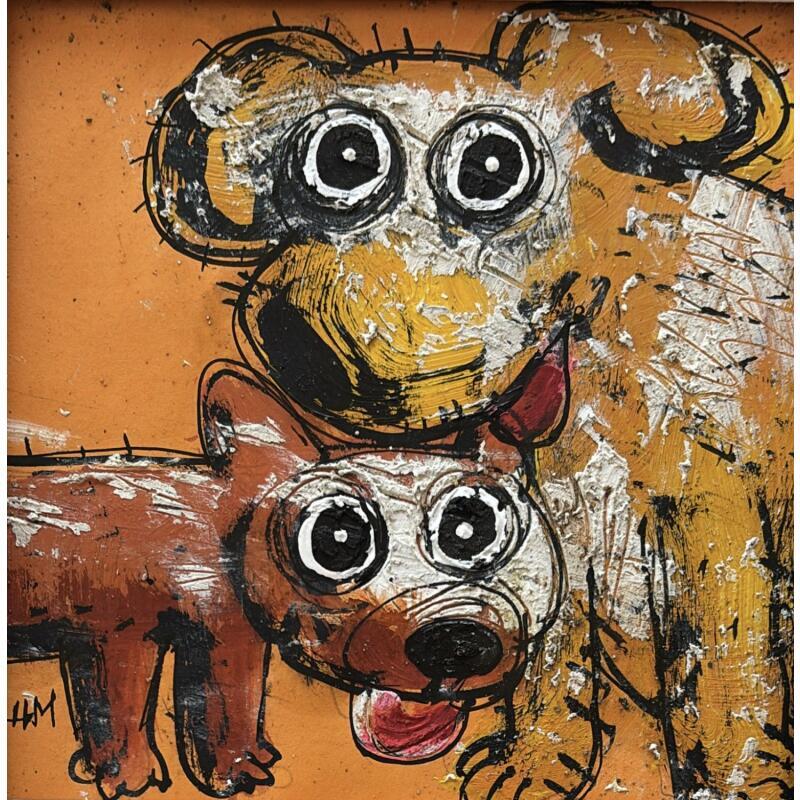 Painting À bout de souffle by Maury Hervé | Painting Raw art Animals Acrylic Ink