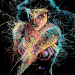 Painting Wonder Woman by Pauline Dutel | Painting Pop-art Pop icons Plexiglass Posca