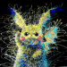 Peinture Pikachu par Pauline Dutel | Tableau Pop-art Icones Pop Plexiglas Posca