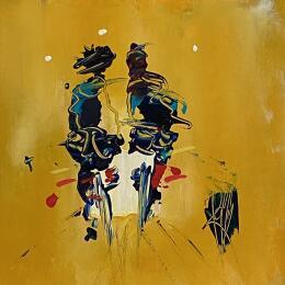 Peinture Echange par Raffin Christian | Tableau Figuratif Huile Scènes de vie