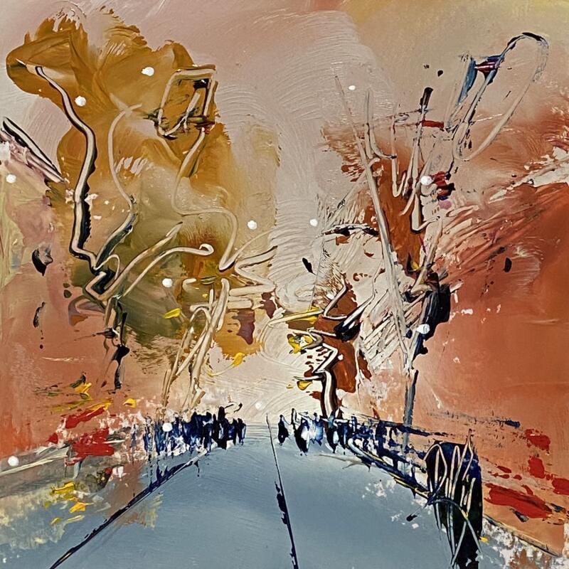 Painting Passage d’automne by Raffin Christian | Painting Figurative Urban Oil