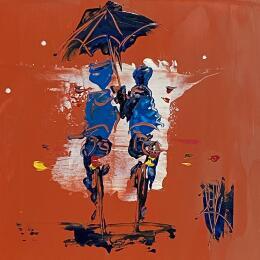 Painting Romance  by Raffin Christian | Painting Figurative Oil Life style