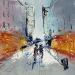 Painting Jour de pluie by Raffin Christian | Painting Figurative Urban Oil