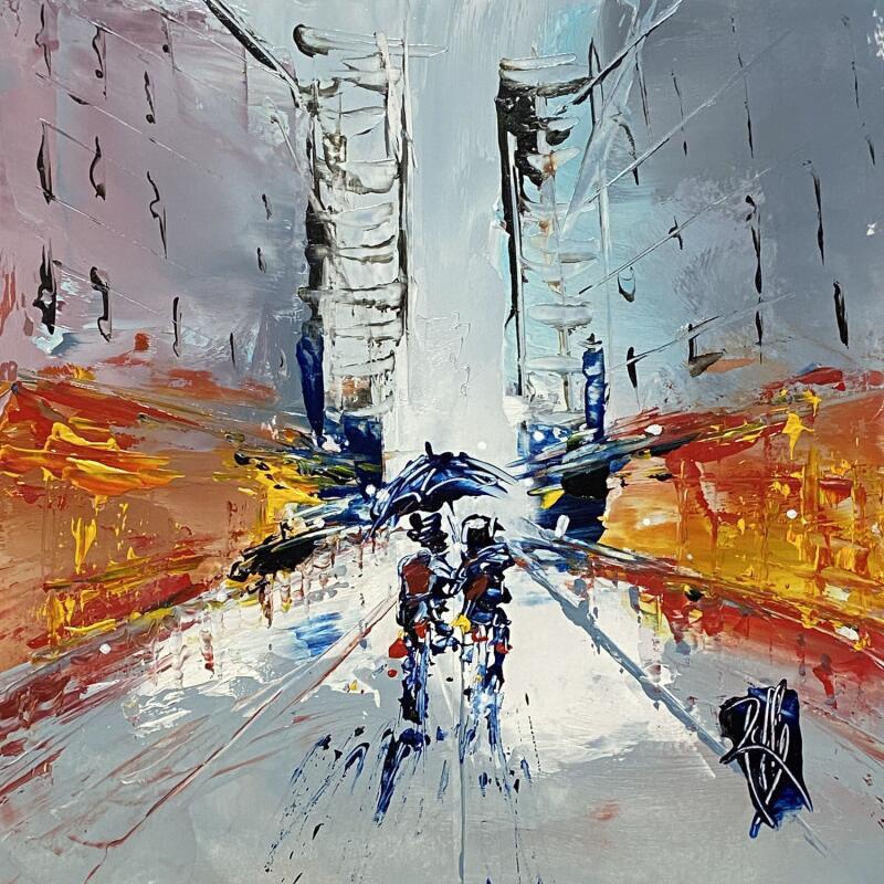 Painting Jour de pluie by Raffin Christian | Painting Figurative Urban Oil
