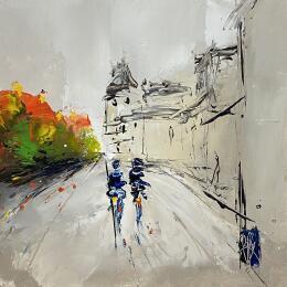 Painting Journée partagée by Raffin Christian | Painting Figurative Oil Urban