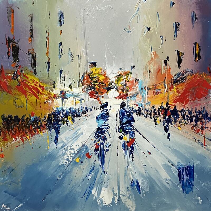 Painting Rue animée by Raffin Christian | Painting Figurative Life style Oil