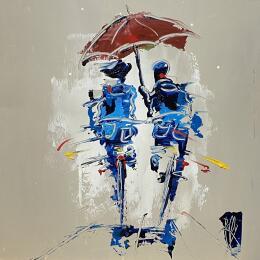 Peinture Un peu de Nous  par Raffin Christian | Tableau Figuratif Huile Scènes de vie