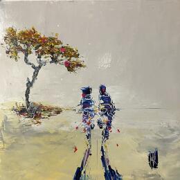 Painting Bien être by Raffin Christian | Painting Figurative Oil Life style