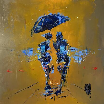 Painting Soir de pluie by Raffin Christian | Painting Figurative Oil Life style