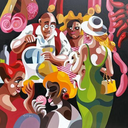 Painting Nostalgie de la maturité by Lopez Alfredo | Painting Figurative Acrylic Life style