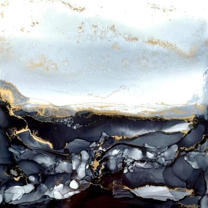 Painting 2336 Poesie Minerale by Depaire Silvia | Painting Abstract Acrylic Black & White, Landscapes, Marine