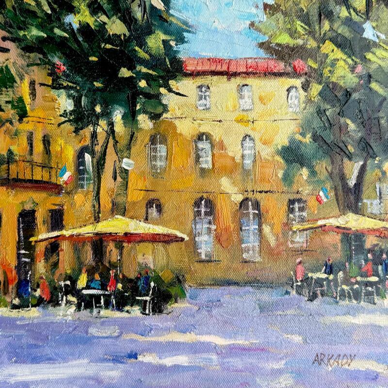 Painting Place de l'Archevêché  by Arkady | Painting Figurative Oil