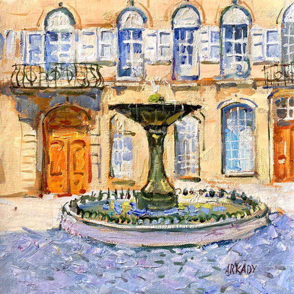 Gemälde Place d’Albertas  von Arkady | Gemälde Figurativ Öl