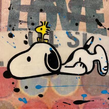 Peinture F1 sieste en cours par Marie G.  | Tableau Pop-art Acrylique, Bois, Collage Icones Pop