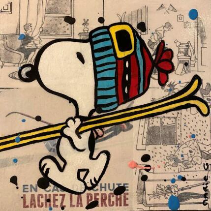 Peinture F1 journée ski par Marie G.  | Tableau Pop-art Acrylique, Bois, Collage Icones Pop