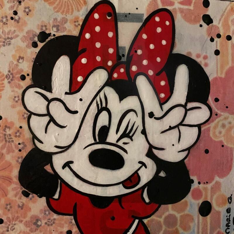 Painting F1  la chipie by Marie G.  | Painting Pop-art Pop icons Wood Acrylic Gluing