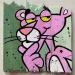 Peinture F3 Panthère rose par Marie G. | Tableau Pop-art Icones Pop Bois Acrylique Collage