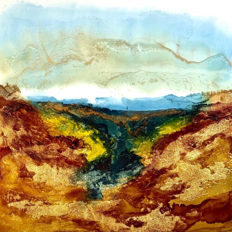 Gemälde Bronze age n°2551 von Depaire Silvia | Gemälde Abstrakt Landschaften Marine Minimalistisch Acryl