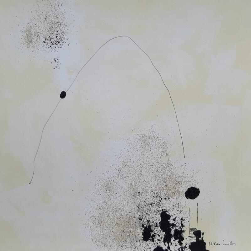Peinture abstract beige B 148 par Wilms Hilde | Tableau Abstrait Acrylique Sable