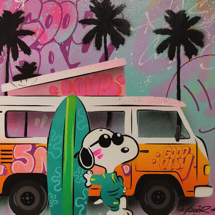 Peinture Good day Miami par Lemoine Mael | Tableau Pop-art Acrylique, Graffiti Icones Pop