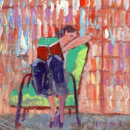 Peinture Entre temps par Lourdes Ral | Tableau Figuratif Acrylique Scènes de vie