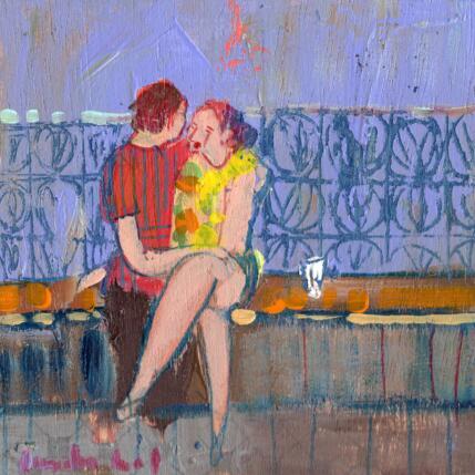 Peinture Je n'ai pas eu le courage de te le dire par Lourdes Ral | Tableau Figuratif Scènes de vie