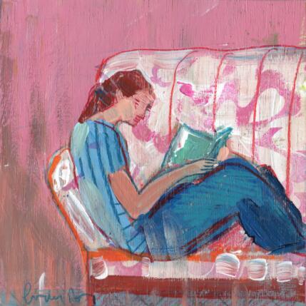 Painting Relire David Foenkinos, Juin by Lourdes Ral | Painting Figurative Acrylic Life style