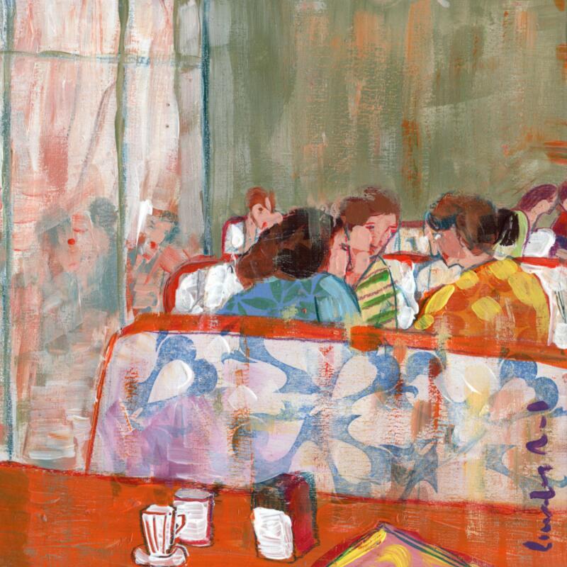 Pintura L'histoire à laquelle je m'attendais por Lourdes Ral | Pintura Figurativo Life style Acrílico