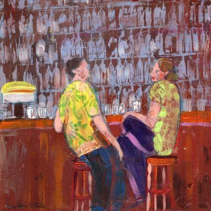 Painting Histoires entre deux by Lourdes Ral | Painting Figurative Acrylic Life style