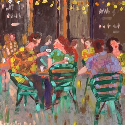 Painting Sur le Boulevard Saint Michel by Lourdes Ral | Painting Figurative Acrylic Life style, Urban