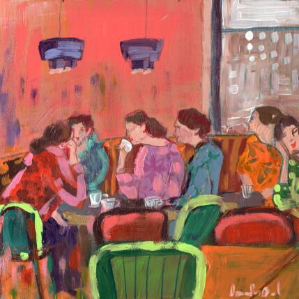 Painting Après-midi nostalgique by Lourdes Ral | Painting Figurative Acrylic Life style