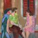 Painting Un apperol sptritz sur cette place à Rome by Lourdes Ral | Painting Figurative Life style Acrylic