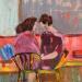 Painting café, matcha et complicité by Lourdes Ral | Painting Figurative Life style Acrylic