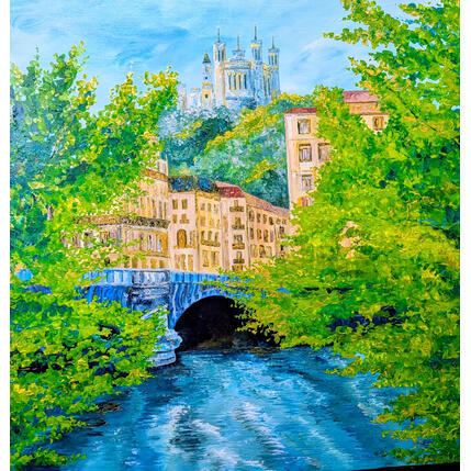 Gemälde Vue sur Notre Dame de Fourvière von Amblard Florence | Gemälde