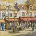 Gemälde Montmartre et ses peintres von Decoudun Jean charles | Gemälde Figurativ Urban Aquarell