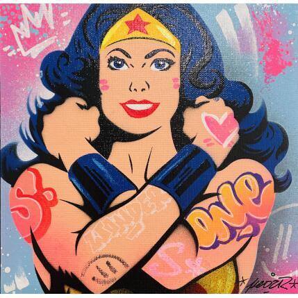 Gemälde Wonder Woman von Lemoine Mael | Gemälde Pop-Art Acryl, Graffiti Pop-Ikonen