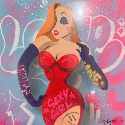 Painting Jessica Rabbit by Lemoine Mael | Painting Pop-art Acrylic, Graffiti Pop icons