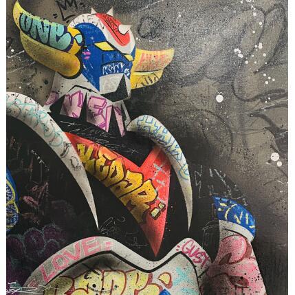 Gemälde Goldy 37 black von Lemoine Mael | Gemälde Pop-Art Acryl, Graffiti Pop-Ikonen