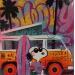 Painting Snoopy van by Lemoine Mael | Painting Pop-art Pop icons Graffiti Acrylic