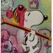 Painting Snoopy ski by Lemoine Mael | Painting Pop-art Pop icons Graffiti Acrylic